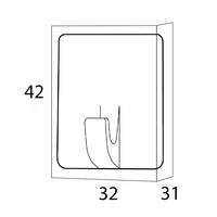 Tiger Baseline Rectangle Medium Handdoekhaak Wit (4 stuks)