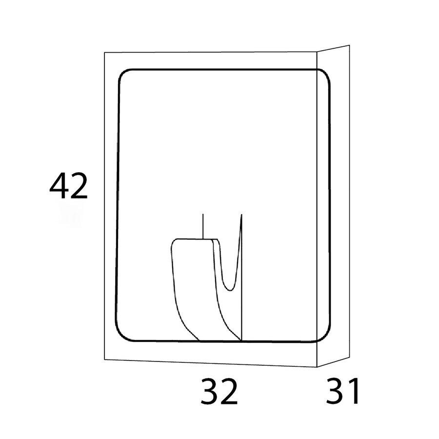 Tiger Baseline Rectangle Medium Handdoekhaak Wit (4 stuks)