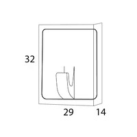 Tiger Baseline Rectangle Small Handdoekhaak Wit (6 stuks)