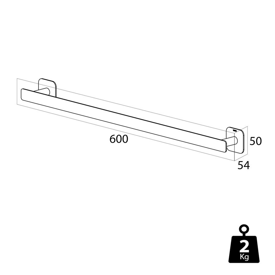 Handdoekrek Tiger Colar 60 cm Zwart