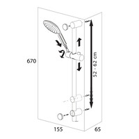 Doucheset Tiger Amalfi Met Comfort Water Saver Chroom
