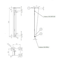 Steunenset Gecoat tbv Palermo 60 cm Zwart