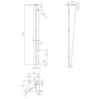 Steunenset Gecoat tbv Palermo 80-120 cm Zwart