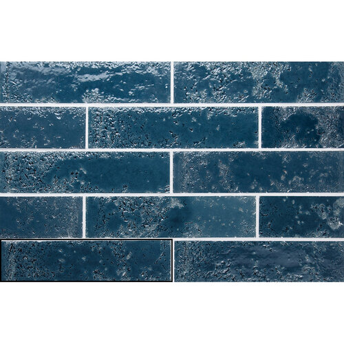 Wandtegel Stardos Pukka 6,4x26 cm Whale Blue (Prijs per M2) 
