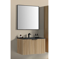 Badkamermeubelset BWS Bella 80 Cm Naturel Eik Mat Zwart