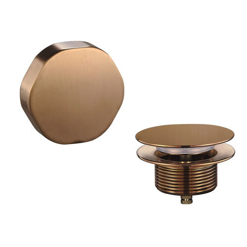 Knop/plug Badoverloop Wiesbaden Geborsteld Brons Koper 