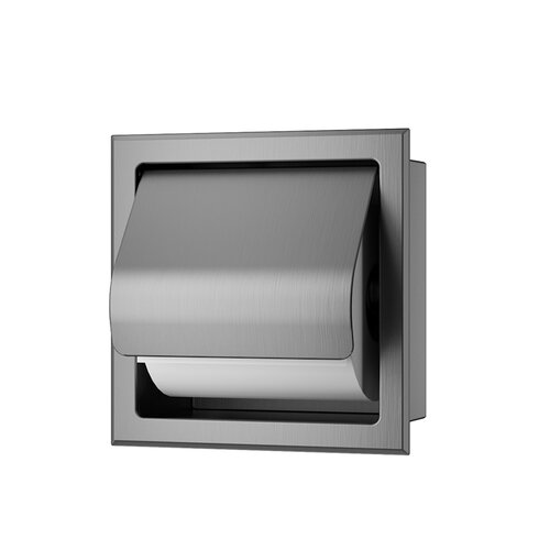 Toiletrolhouder Inbouw BWS Milan Met Klep Gunmetal 