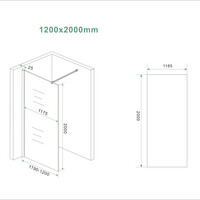 Glasplaat BWS Danielle 120x200 Cm Nano Vintage Bronsglas