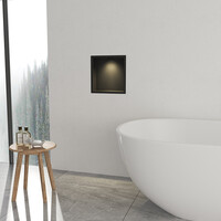 Inbouwnis BWS Albert 30x30x7cm Met Led Mat Zwart