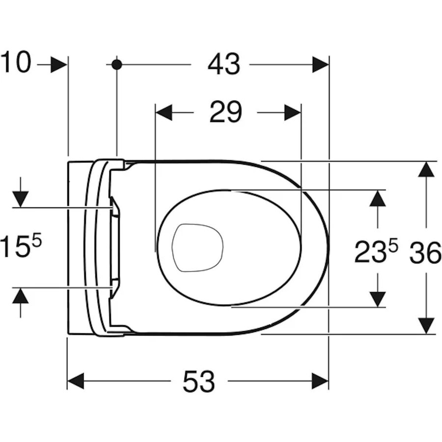 Wandcloset Geberit iCon Pack Diepspoel Gesloten Vorm Rimfree Met Zitting Softclose En Quick release Wit