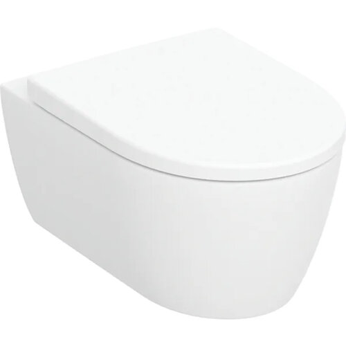 Wandcloset Geberit iCon Pack Diepspoel Gesloten Vorm Rimfree Met Zitting Softclose En Quick release KeraTect Wit 