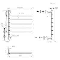 Elektrische Radiator Best Design Hover 62.2x51.6 cm 75W Mat Zwart