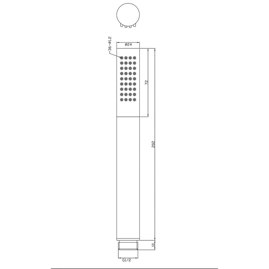 Staafhanddouche Boss & Wessing Trejo 1 Stand Geborsteld Messing / Mat Zwart