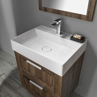 Opbouw Wastafel Sapho Twig Met Wastekapje 60x47 cm Cast Marble Wit