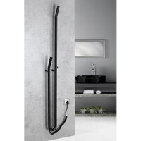 Elektrische Radiator Sapho Duopasso Met Timer 12,2x170 cm 45W Mat Zwart