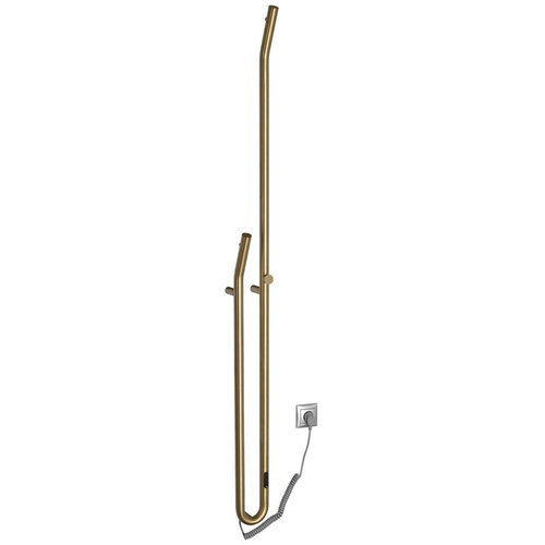 Elektrische Radiator Sapho Duopasso Met Timer 12,2x170 cm 45W Geborsteld Goud 