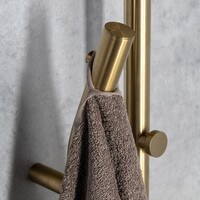 Elektrische Radiator Sapho Duopasso Met Timer 12,2x170 cm 45W Geborsteld Goud