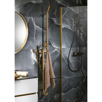 Elektrische Radiator Sapho Duopasso Met Timer 12,2x170 cm 45W Geborsteld Goud