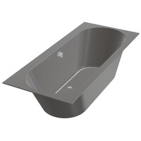 Ligbad Beterbad Xenz Madeira 160x75 cm Inclusief Badpoten Antraciet