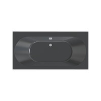 Ligbad Beterbad Xenz Madeira 180x80 cm Inclusief Badpoten Ebony