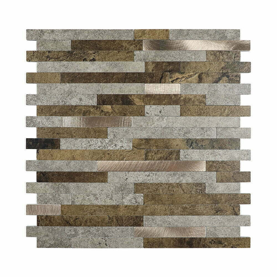 Mozaïek Isodeco Steenstrip Zelfklevend 29.2x29.7 cm Koper (Prijs Per Stuk)