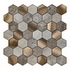 Isodeco Mozaïek Isodeco Steenstrip Hexagon Zelfklevend 28.0x29.0 cm Medium Beige (Prijs Per Stuk)