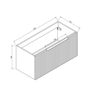 Onderkast BWS Bella Met 1 Lade 100x45 cm Naturel Eik
