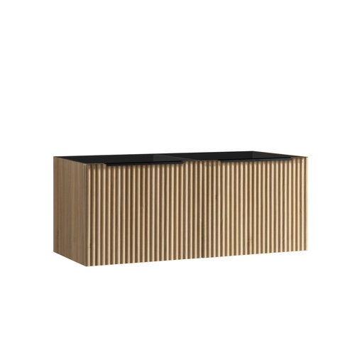 Onderkast Wiesbaden Ribbella Met 2 Laden 2 Uitsparingen 120x45 cm Naturel Eik 