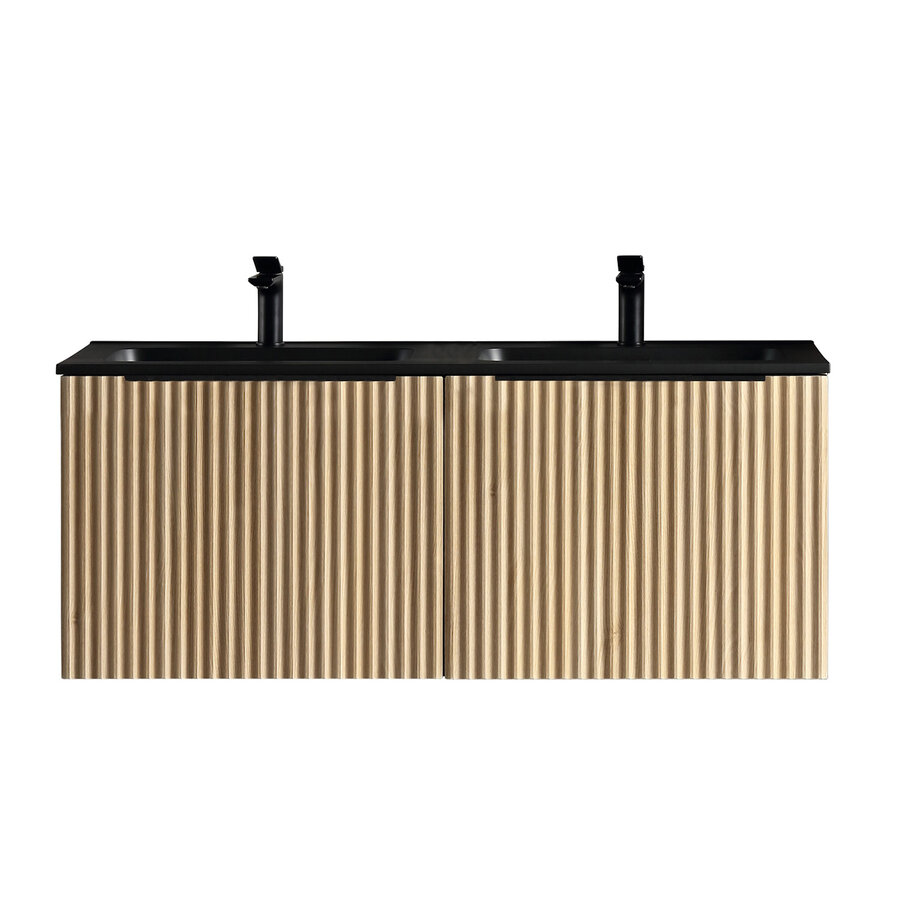 Onderkast Wiesbaden Ribbella Met 2 Laden 2 Uitsparingen 120x45 cm Naturel Eik