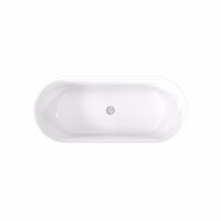 Vrijstaand Bad Melissa 180x85x60 cm Incl. Klikwaste, Afvoer en Sleuf Overloop Glans Wit