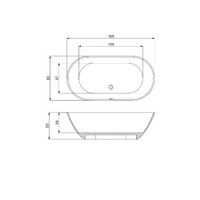 Vrijstaand Ligbad Salenzi Flow 165x83x50 cm Mat Wit