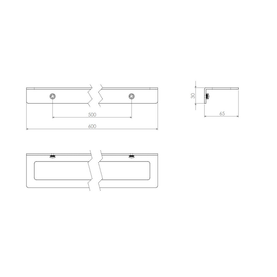 Handdoekrek Clou Fold 60 cm Brons Geborsteld PVD