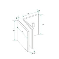 Glaskoppeling Set BWS tbv Inloopdouche Profielloos Mat Wit
