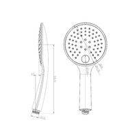 Handdouche BWS Cole 3 Standen Kunststof Chroom