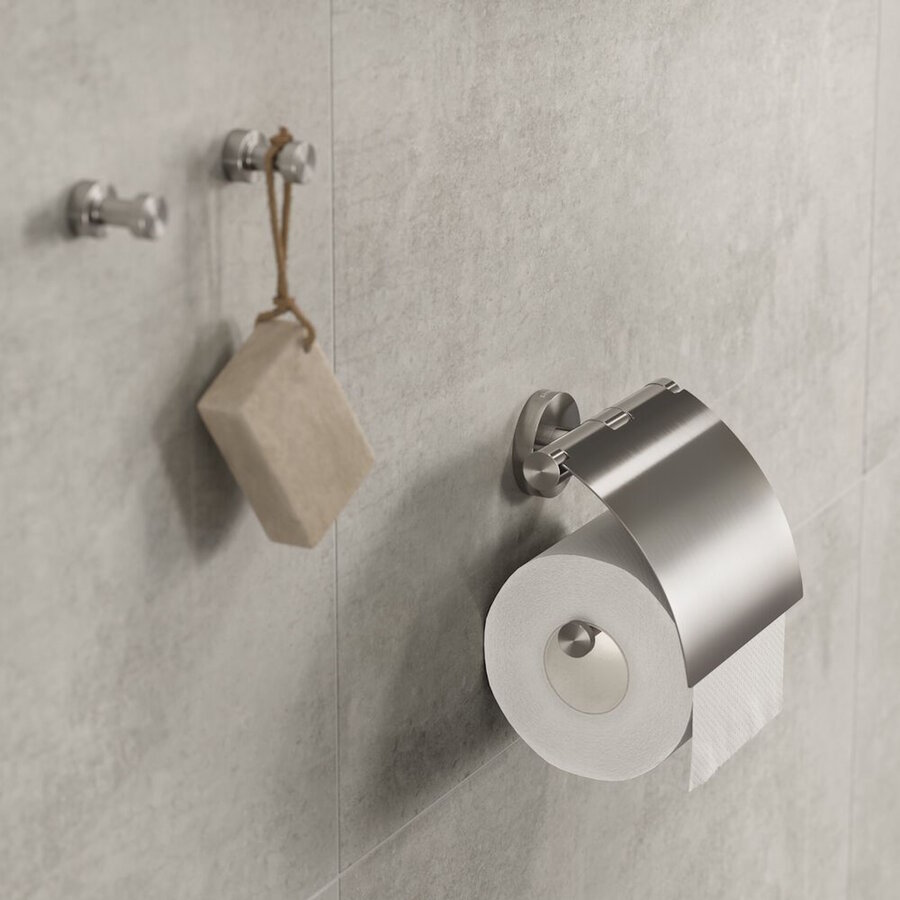 Toiletset Accessoires Geesa Nemox met Toiletborstel Toiletrolhouder en Handdoekhaak RVS