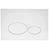 Bedieningsplaat Wiesbaden voor Geberit UP320 24,6x16,4 cm Glanzend Wit
