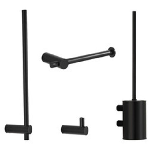 Toiletaccessoires Set Aquasplash Academy Mat Zwart 