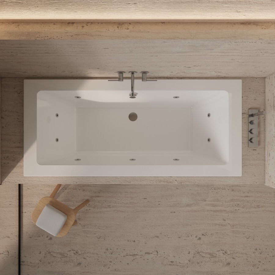 Whirlpool Boss & Wessing Dahlia 180x80 cm Enkel systeem