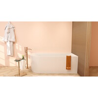 Hoekbad BWS Jordan Rechts 170x75 Cm Wit Waste Wit