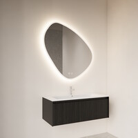 Badkamerspiegel Gliss Design Fury Satine 100x100cm Met LED-Verlichting En Spiegelverwarming