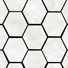 Pamesa Mozaiek Pamesa Lux Noor White 32,5x22,5 cm Hexagon Gepolijst Wit (Prijs Per Stuk)