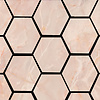 Mozaiek Pamesa Lux Noor Peach 32,5x22,5 cm Hexagon Gepolijst Roze (Prijs Per Stuk)