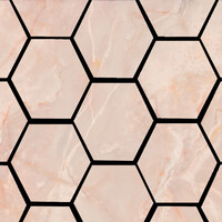 Mozaiek Pamesa Lux Noor Peach 32,5x22,5 cm Hexagon Gepolijst Roze (Prijs Per Stuk)