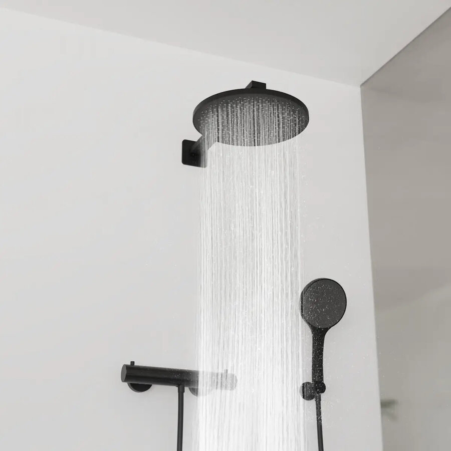 Hoofdouche Schutte Capri 26 cm Mat Zwart