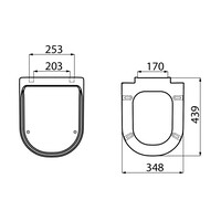 Toiletzitting Creavit Antik 34,8x43,9 cm met Softclose Glans Wit
