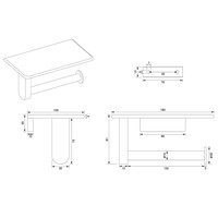 Toiletrolhouder Brauer Brushed Edition Met Planchet RVS Geborsteld PVD