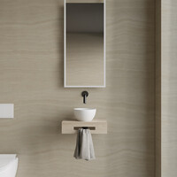 Complete Fonteinset BWS Hold Met Handdoekhouder Waskom Wit En fonteinkraan Gunmetal