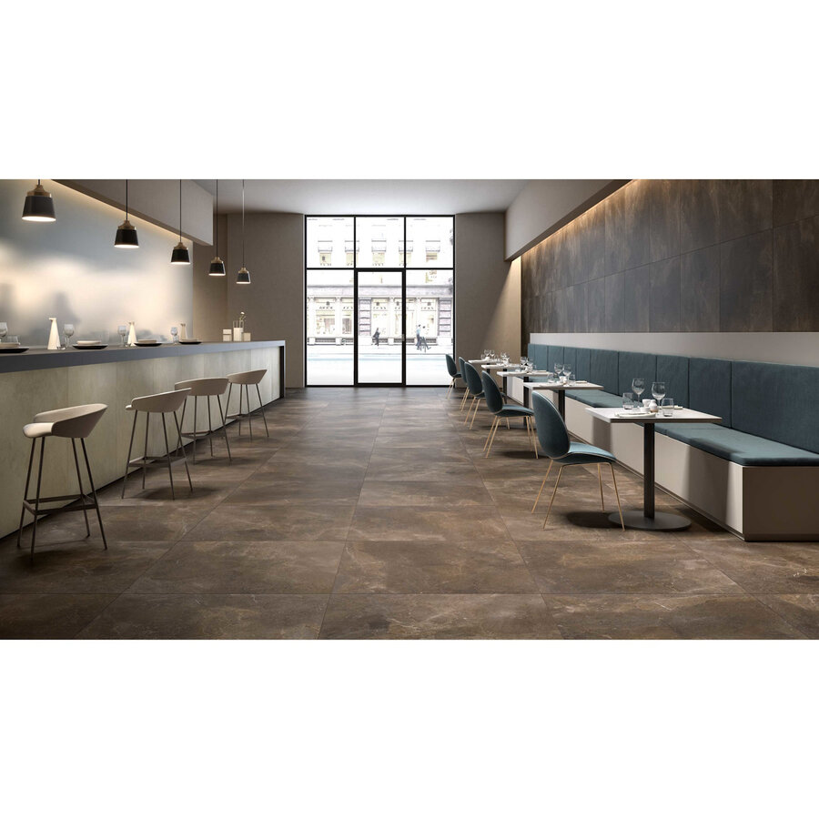 Vloertegel Porcelaingres Royal Stone 75x75 cm Mat Bruin (Prijs Per M2)