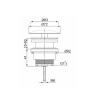 Luxe Vaste Waste Wiesbaden Caral 5/4" Geborsteld Brons Koper