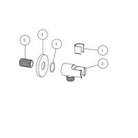 Wandaansluitbocht Wiesbaden Nala Met Handdouchehouder Rond 1/2" Geborsteld Messing